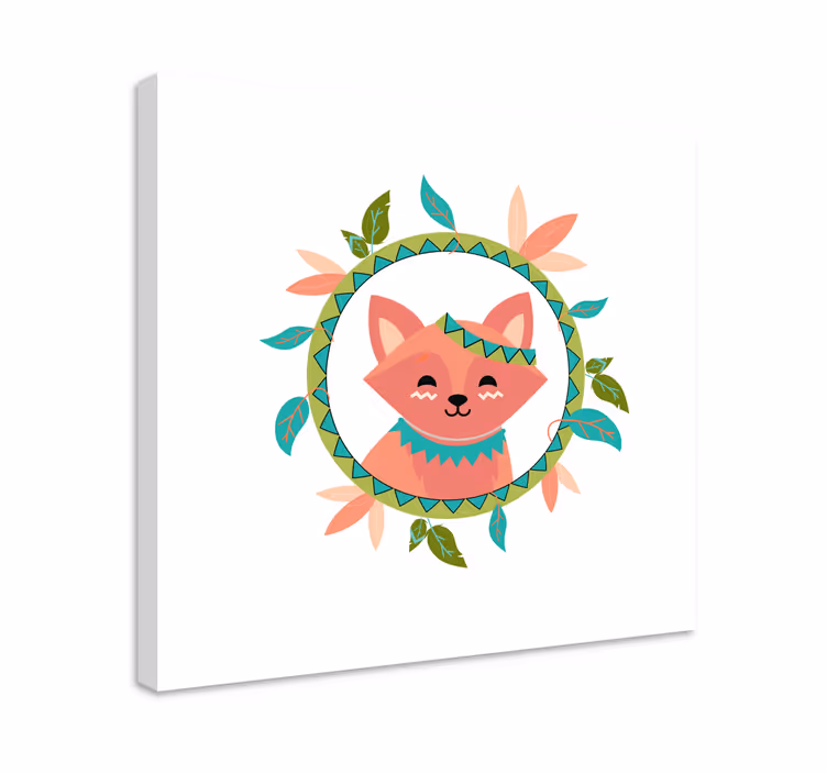 Tableau chat portrait de renard charmant - TenStickers