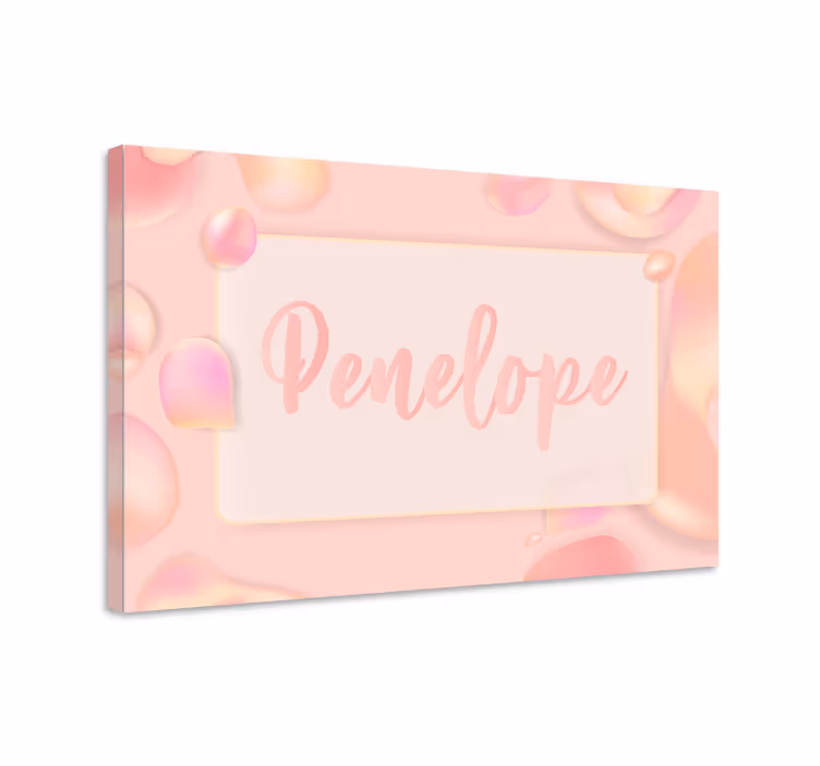 Tableau personnalisé affichage de nom élégant - TenStickers
