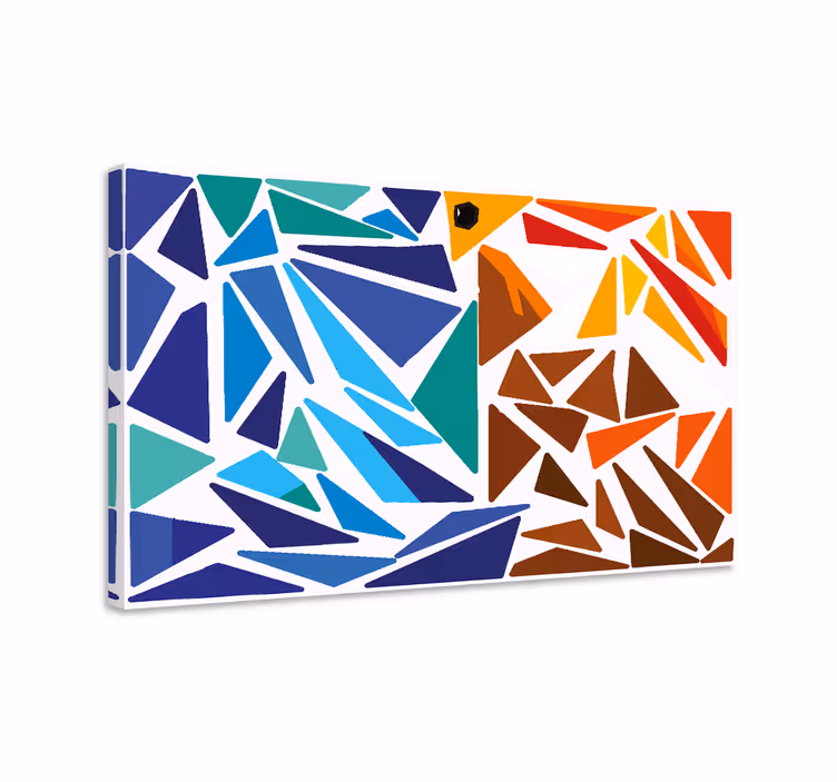 Tableau géométrique composition angulaire abstraite - TenStickers