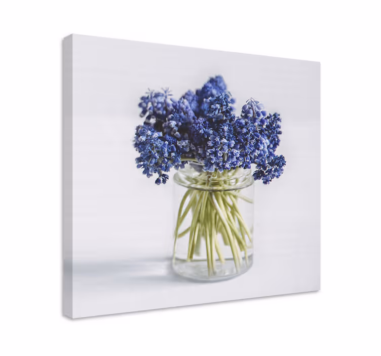 Tableau fleurs Vase en verre violet - TenStickers