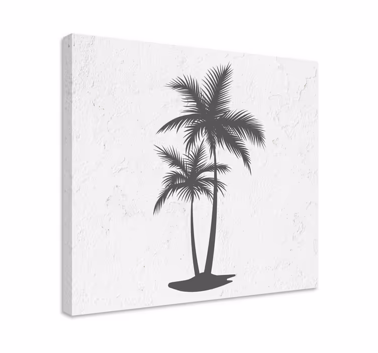 Tableau arbres silhouette de palmier haute - TenStickers
