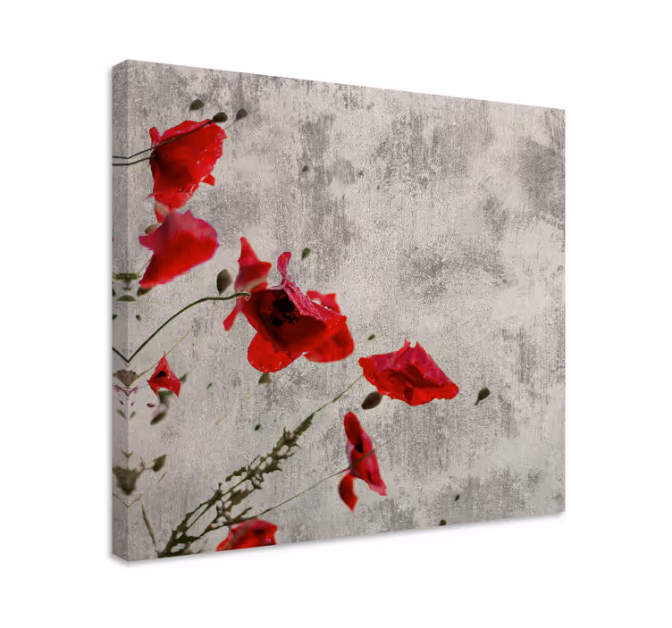 Tableau fleurs Coquelicots polonais abstraits - TenStickers
