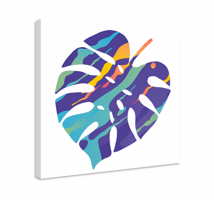 Tableau fleurs et plantes art des feuilles tropicales - TenStickers