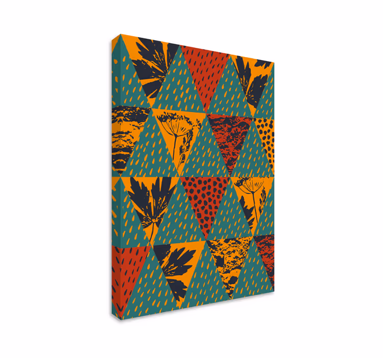 Tableau formes géométriques motif floral géométrique - TenStickers