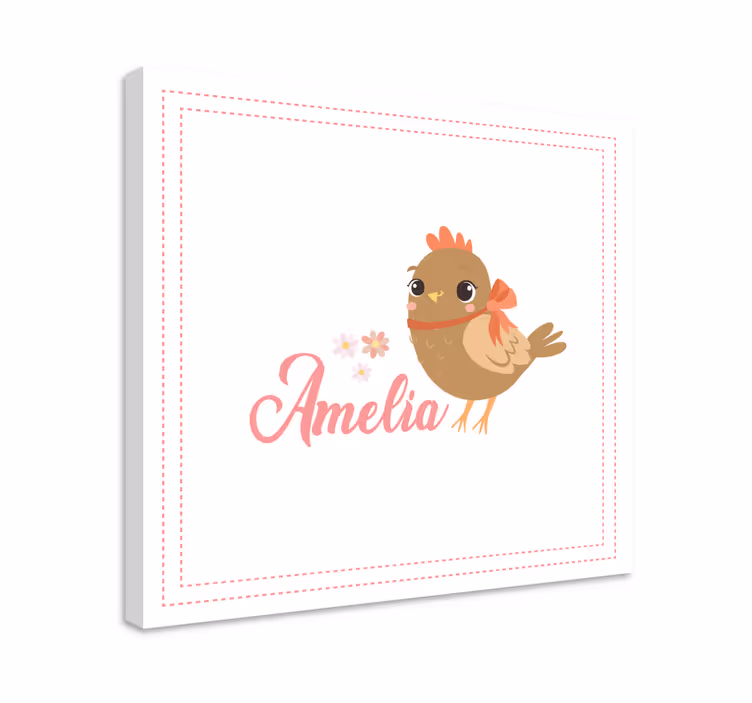 Tableau animaux personnage d'oiseau mignon - TenStickers