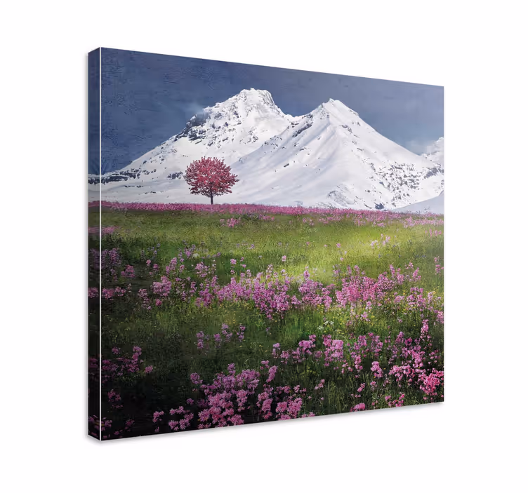 Tableau paysages sérénité de prairie montagneuse - TenStickers