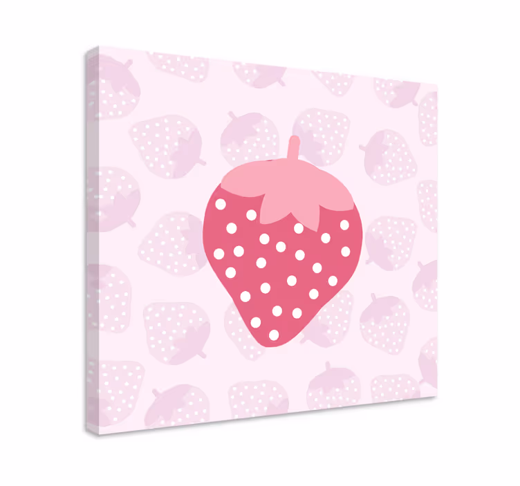 Tableau fruits icône de grande fraise - TenStickers