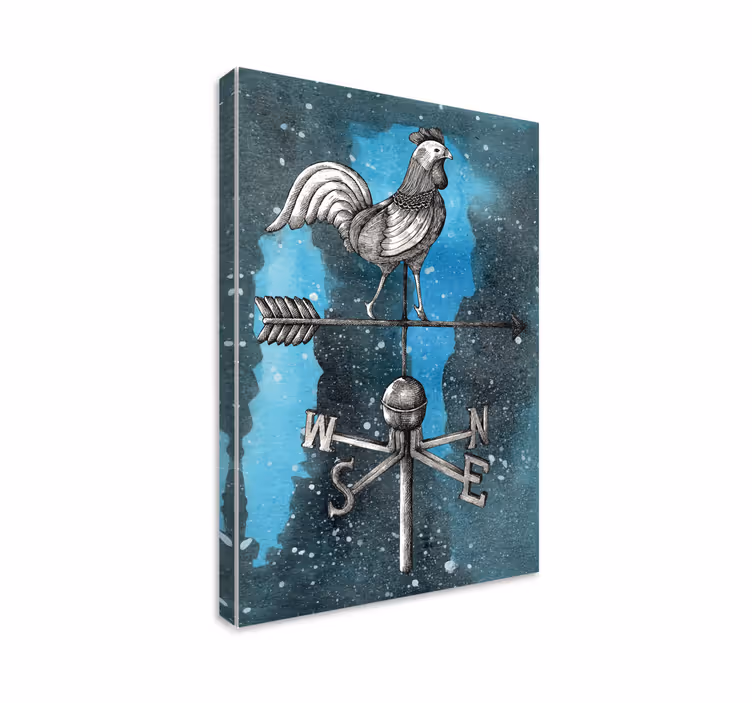Tableau animaux girouette coq - TenStickers