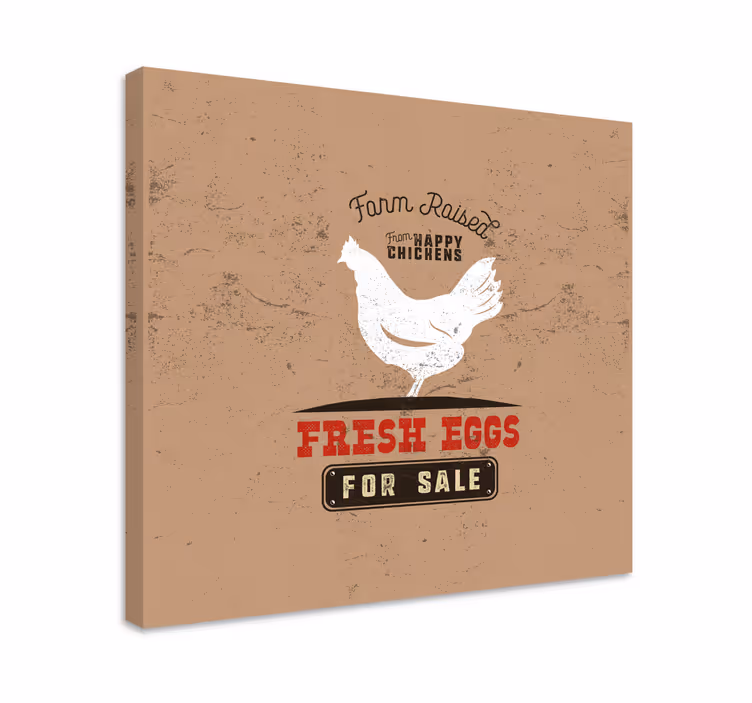 Tableau abc oeufs frais de la ferme - TenStickers