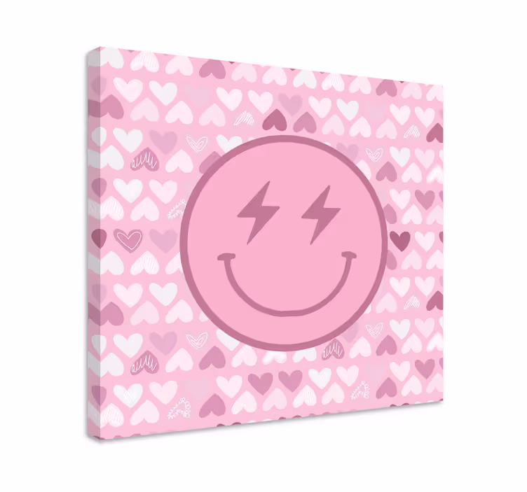 Tableau motivation icône de visage heureux - TenStickers