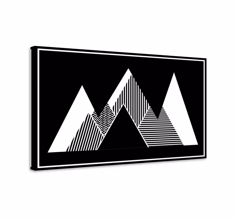 Tableau géométrique motif sommets de montagnes - TenStickers