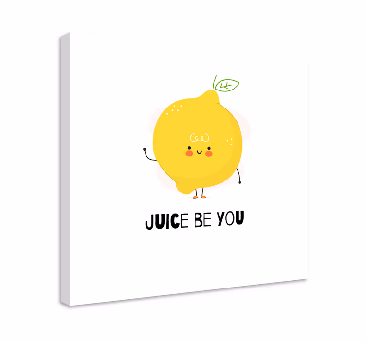 Tableau texte Citation drôle avec du citron jaune - TenStickers