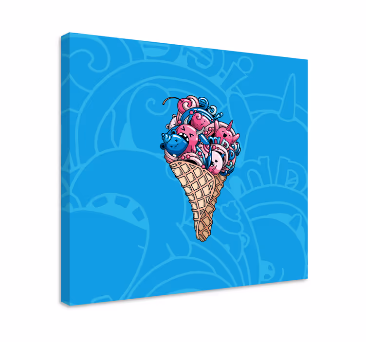Tableau musique crème glacée mignonne - TenStickers