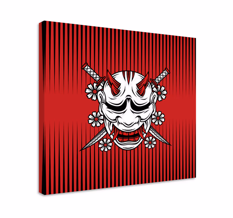 Tableau mandala art de masque démoniaque - TenStickers