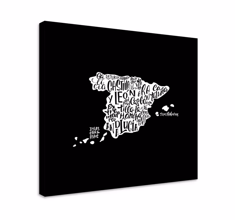 Tableau carte du monde typographie créative - TenStickers