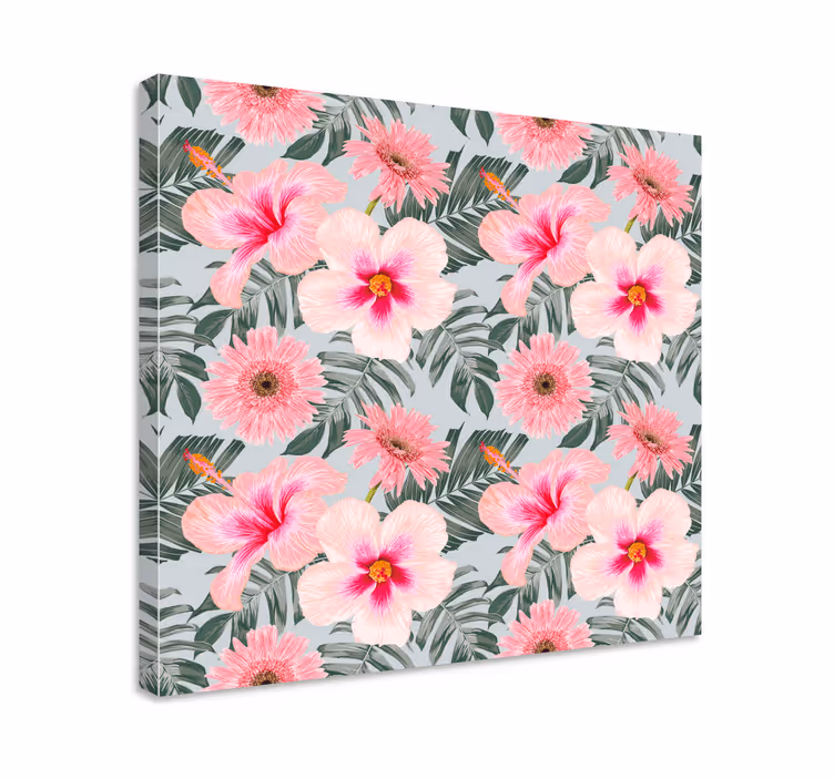 Tableau fleurs et plantes arrangement floral tropical - TenStickers
