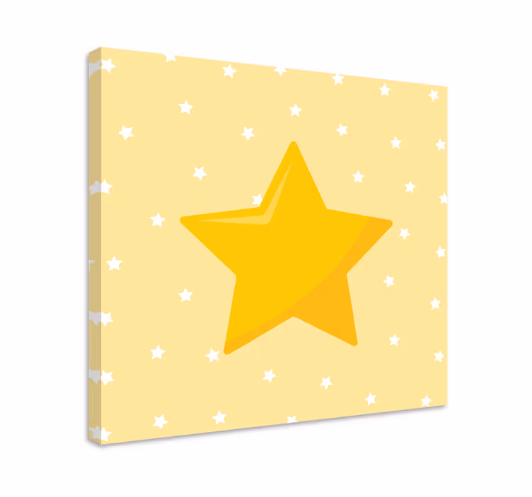 Tableau enfant étoile classique jaune - TenStickers