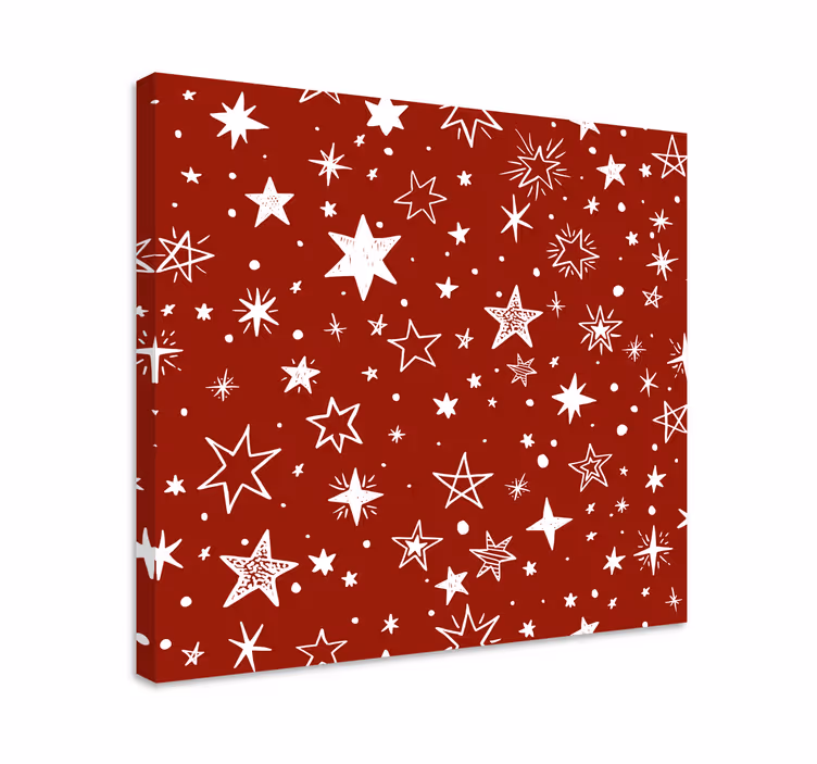 Tableau moderne étoile aquarelle rouge - TenStickers