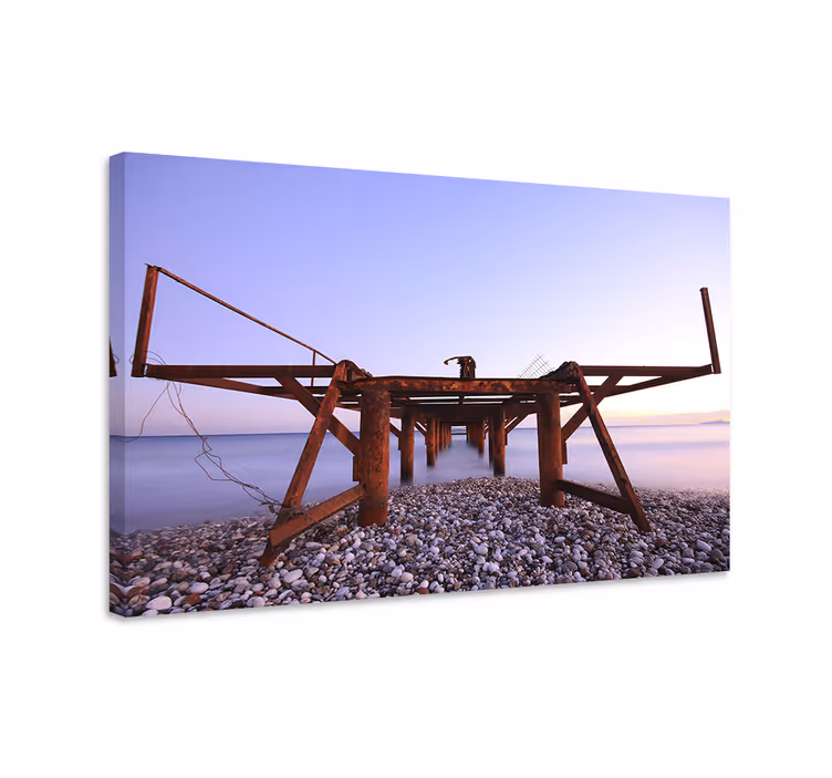 Tableau paysages perspective du quai rouillé - TenStickers