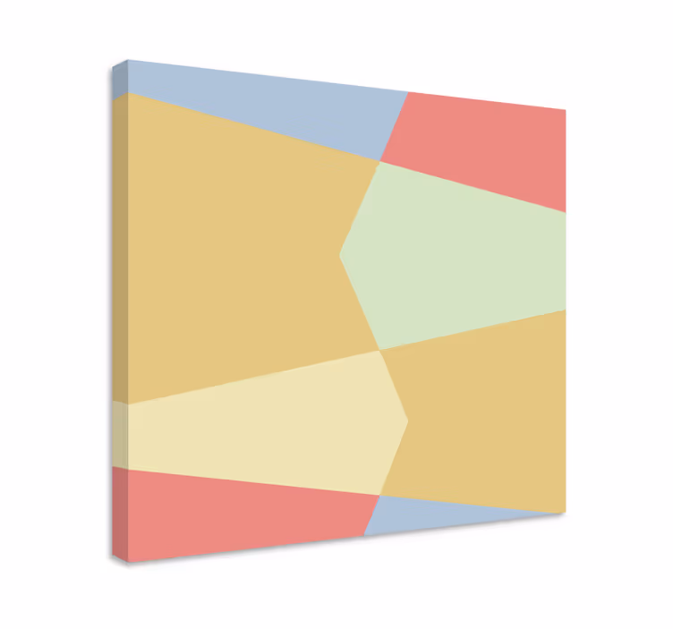 Tableau géométrique blocs de couleurs en forme - TenStickers