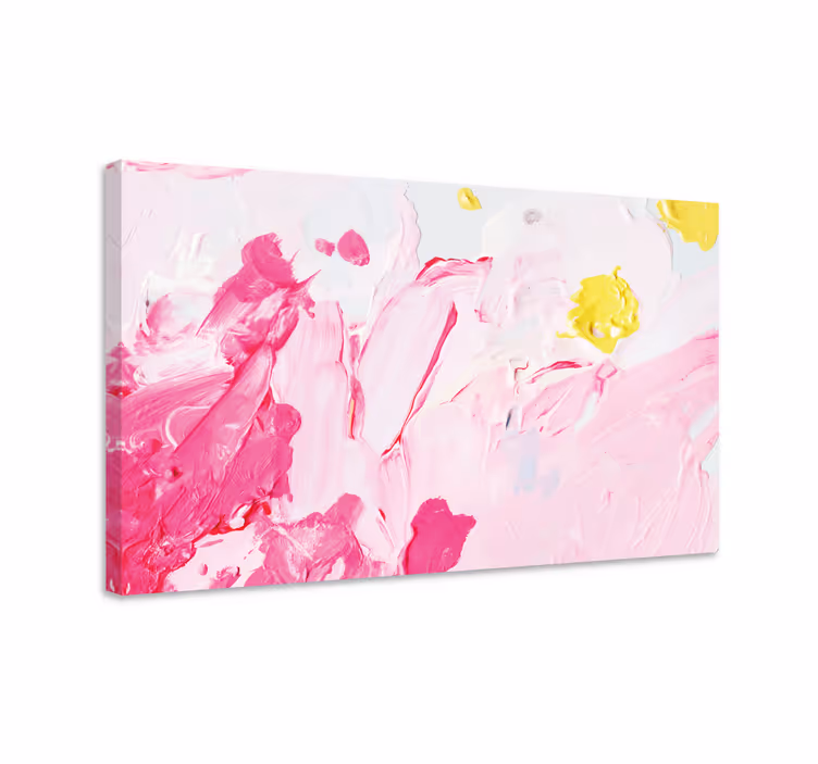 Tableau paysages tourbillons roses abstraits - TenStickers