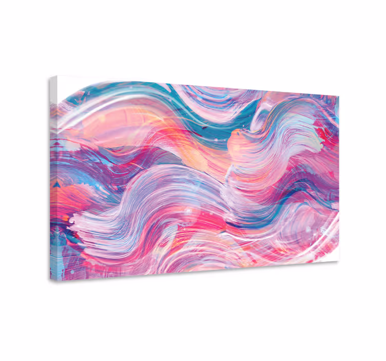 Tableau chambre Coups de tableau à l'huile colorée - TenStickers