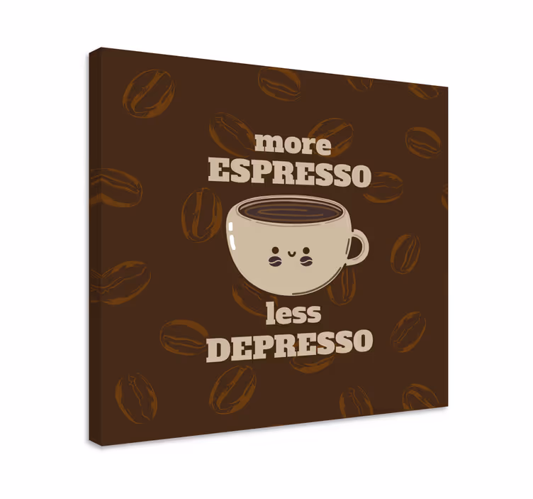 Tableau rustique citation tasse à café - TenStickers