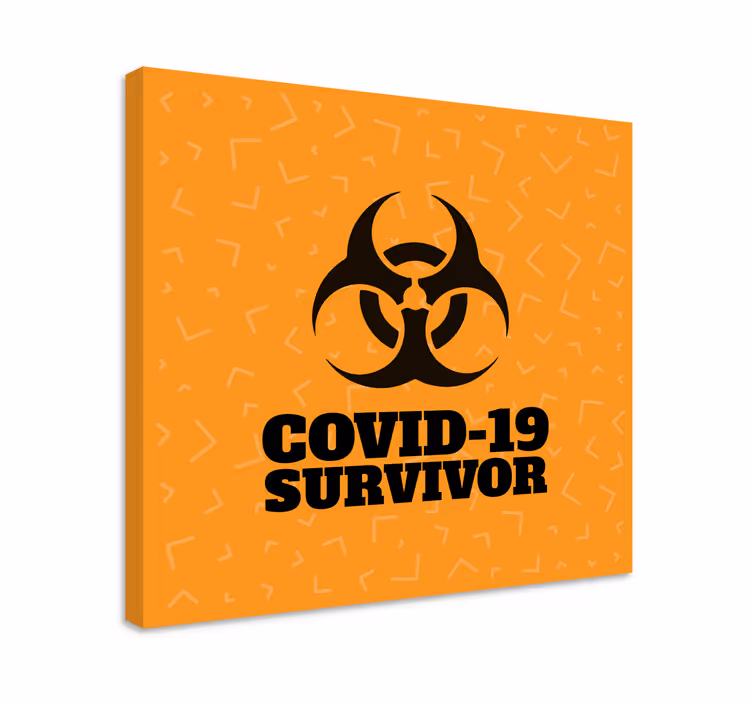 Tableau texte Conception drôle de survivant de covid - TenStickers