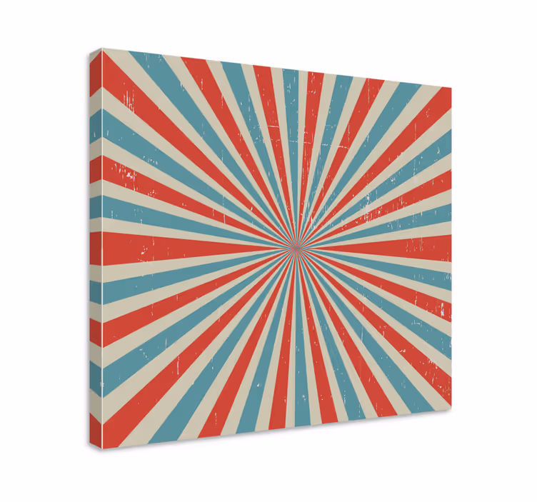 Tableau abstrait design à motifs rayonnants - TenStickers