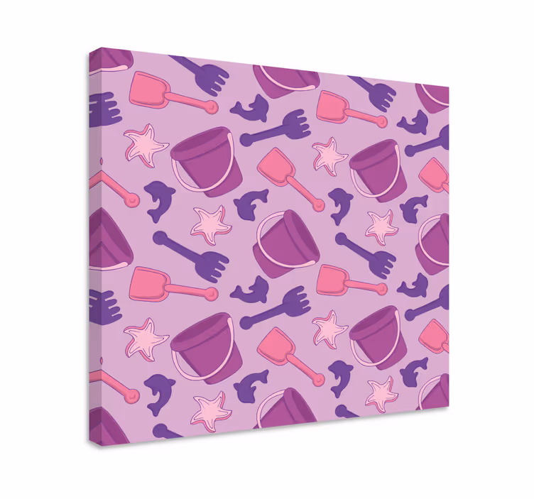 Tableau enfants motif jouets de plage - TenStickers