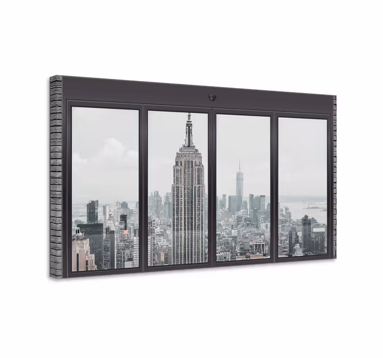 Tableau villes et pays vue depuis l'empire state - TenStickers