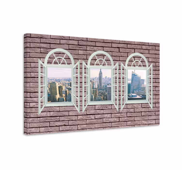 Tableau villes et pays vue élégante de la ville - TenStickers