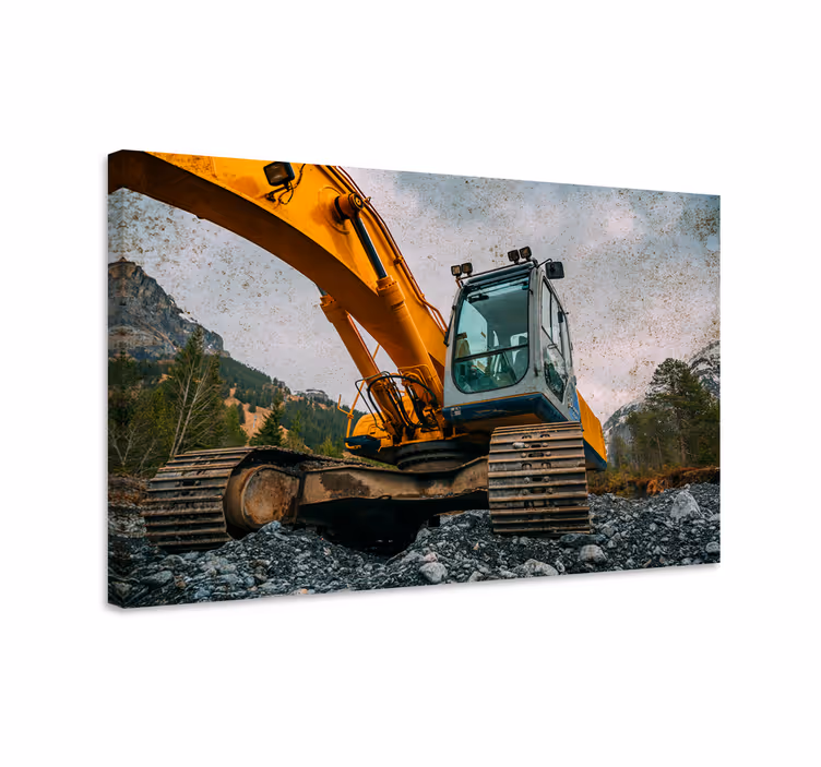 Tableau sports excellence en machines de construction - TenStickers