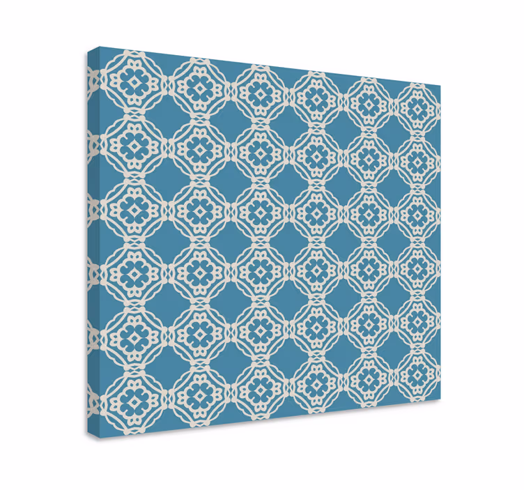 Tableau vintage Ancien sticker bleu et blanc vintage - TenStickers