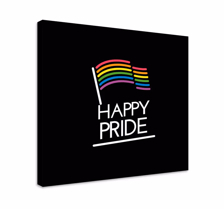 Tableau citation message drapeau arc-en-ciel - TenStickers