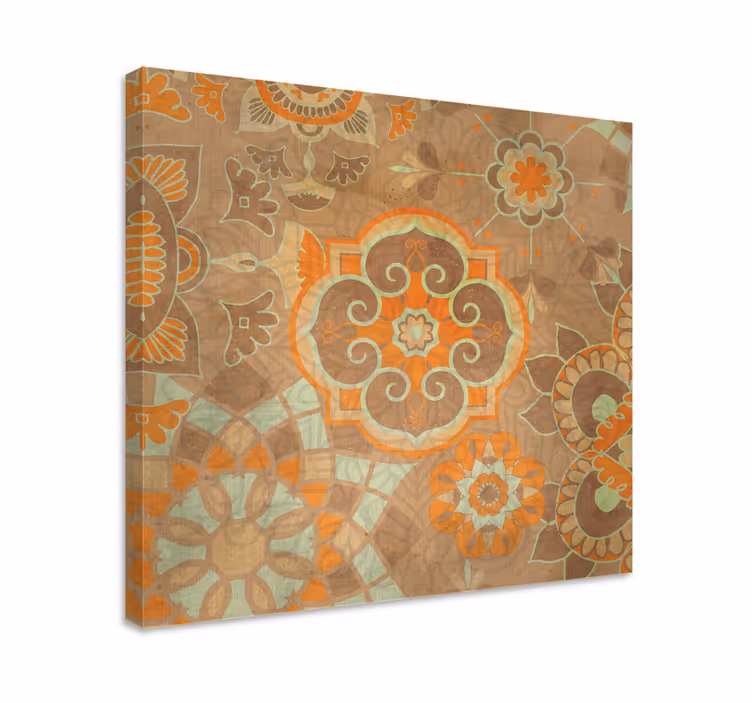 Tableau oriental motifs botaniques élaborés - TenStickers
