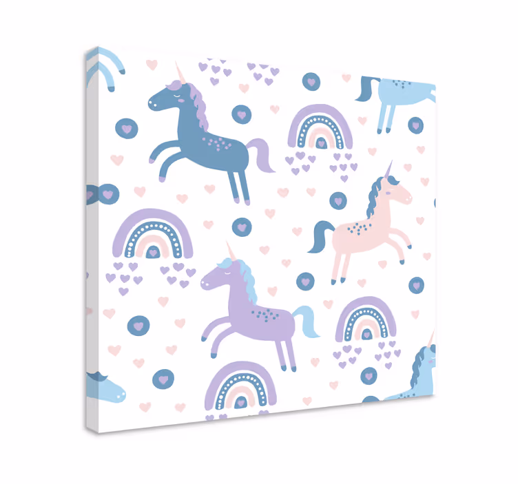 Tableau cerfs motifs de licornes ludiques - TenStickers