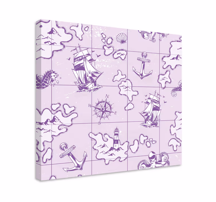 Tableau mer boussole nautique vintage - TenStickers