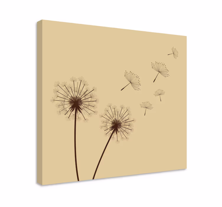 Tableau fleurs Silhouette de pissenlit un jour brumeux - TenStickers