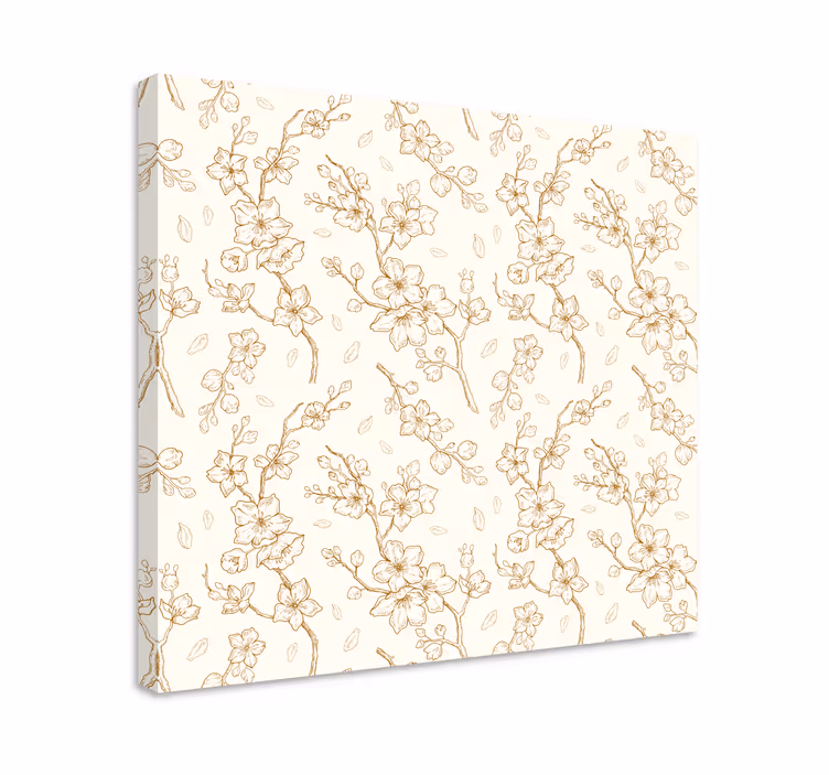 Tableau fleurs Fleur de crème fleur de sakura - TenStickers