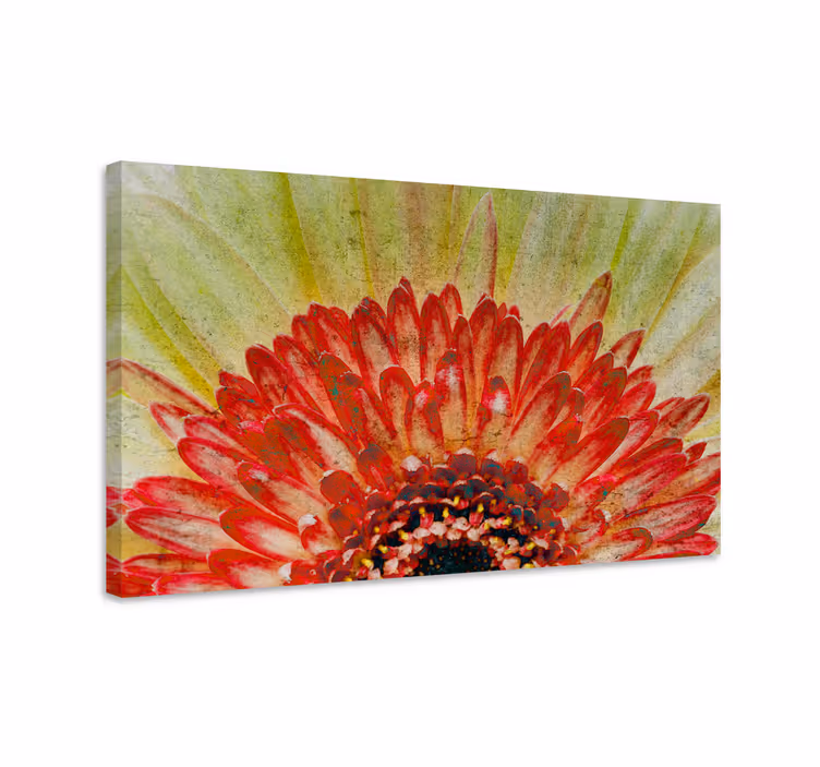 Tableau fleurs Gros plan peint - TenStickers