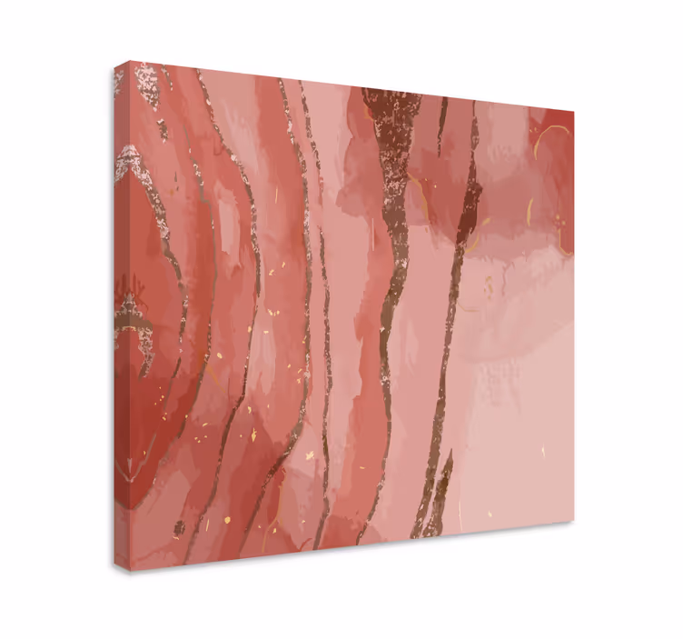 Tableau abstrait motifs de roses fluides - TenStickers