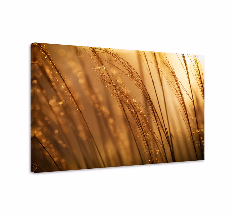 Tableau végétal Pampas aux couleurs chaudes - TenStickers