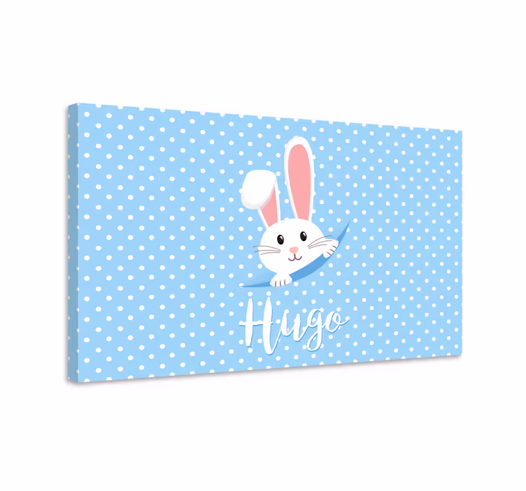 Tableau personnage lapin surprise en observateur - TenStickers