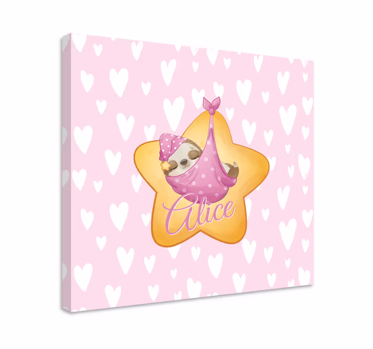 Tableau bébé paresseux endormi étoile - TenStickers