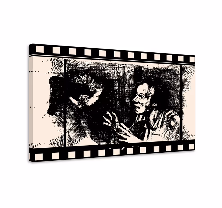 Tableau vintage Conception de film italien silhouette - TenStickers