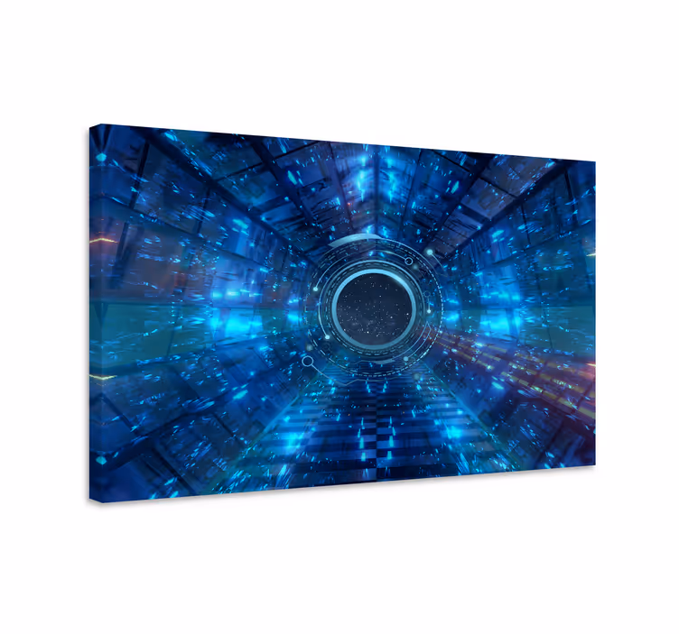 Tableau moderne vue de tunnel futuriste - TenStickers