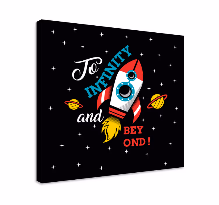 Tableau dinosaures aventure en fusée - TenStickers