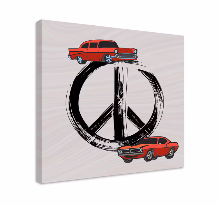 Tableau sports voitures classiques en paix - TenStickers