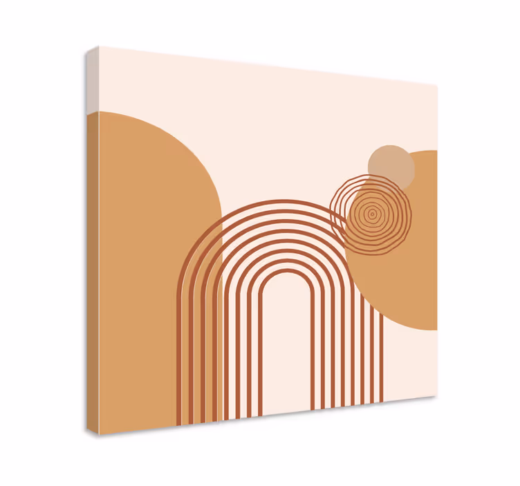 Tableau moderne Nouveau style géométrique chaleureux - TenStickers